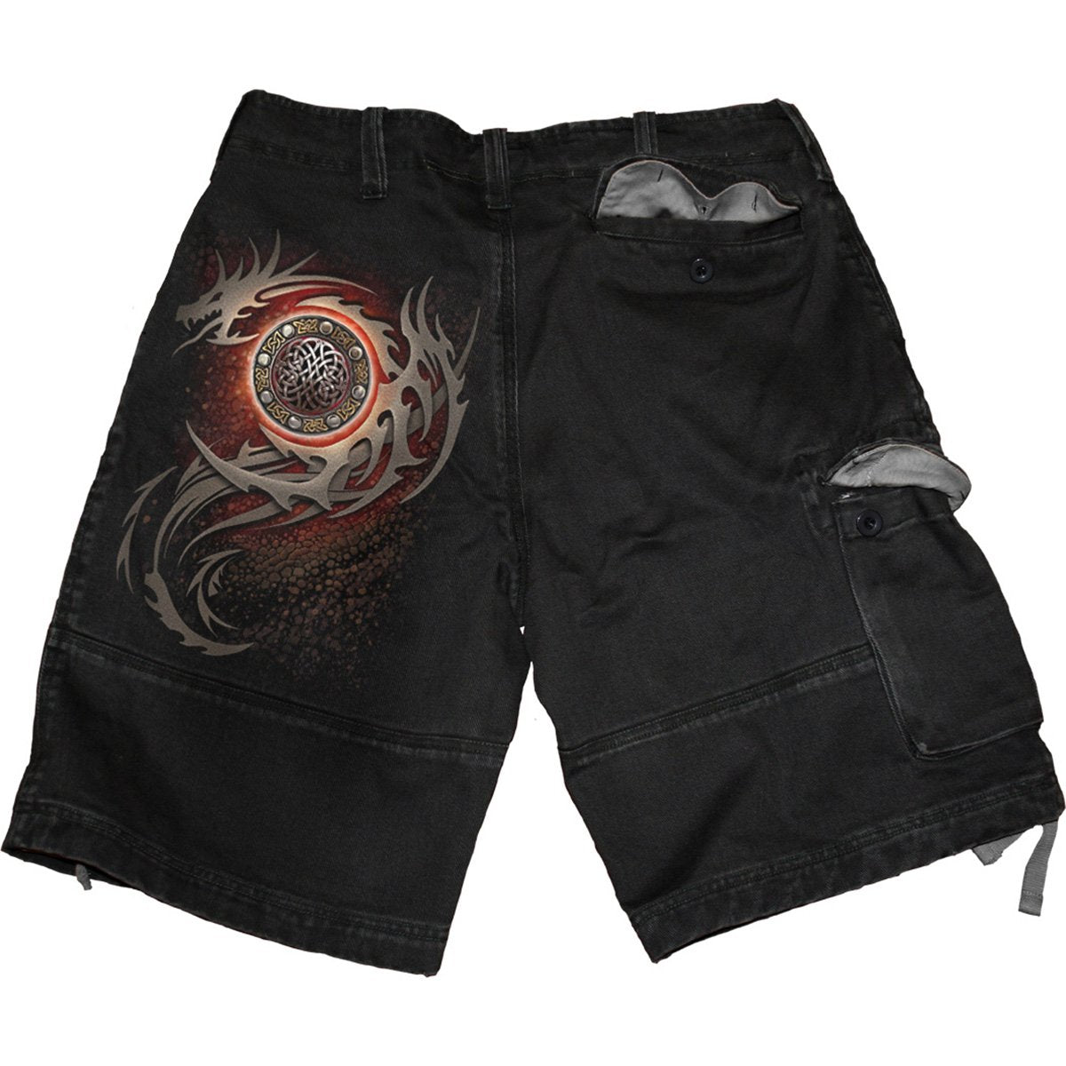 DRAGON EYE - Vintage Cargo Shorts Black