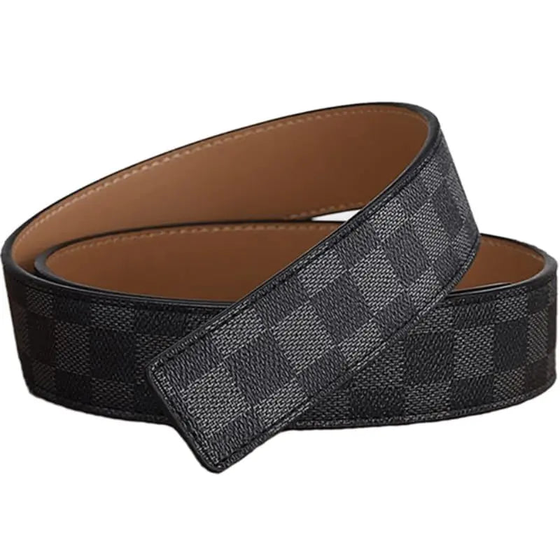 Classic Plaid Men's Reversible Leather Belt