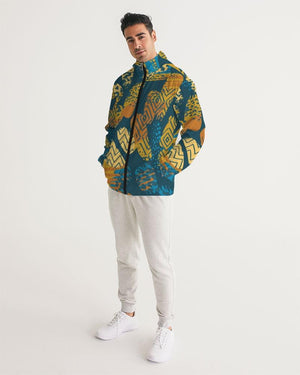 Mens Lightweight Windbreaker Jacket with Hood and Zipper Closure -