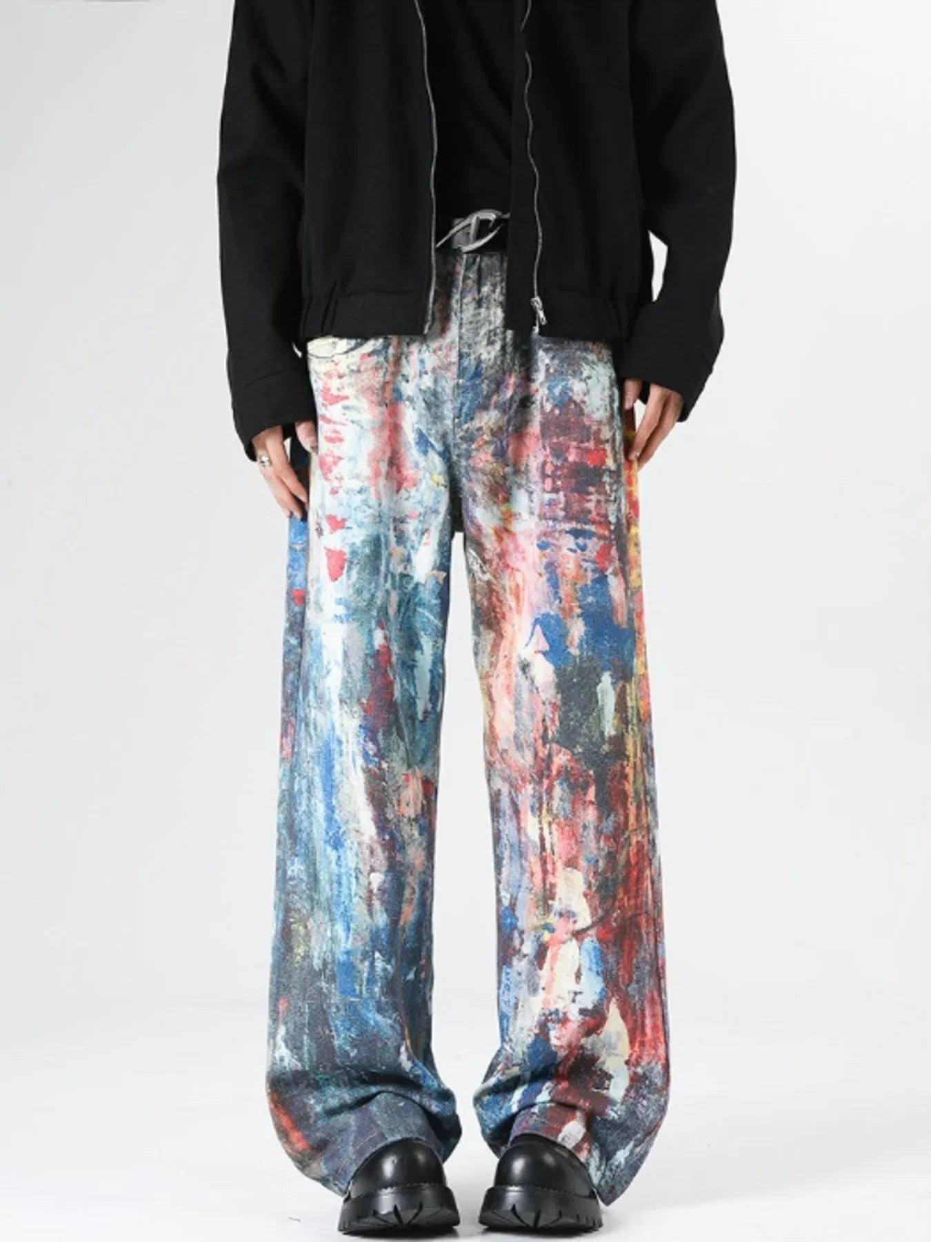 Men's Full Size Wide Leg Jeans Plus Size