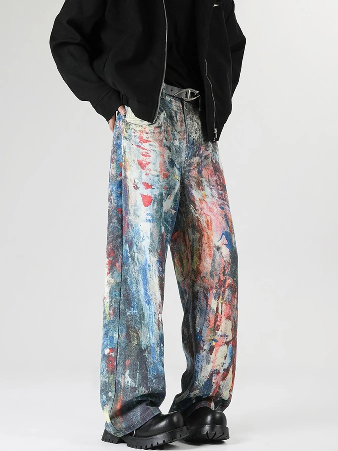 Men's Full Size Wide Leg Jeans Plus Size