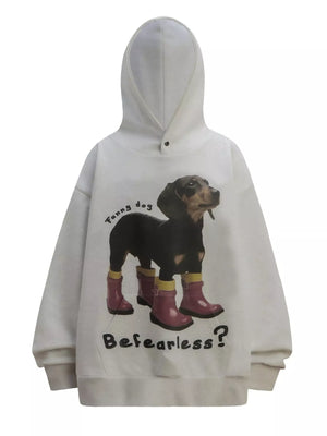 Men's Dog Graphic Long Sleeve Hoodie