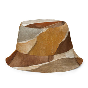 Reversible Bucket Hat – Abstract Stone Pattern | Stylish Summer Streetwear