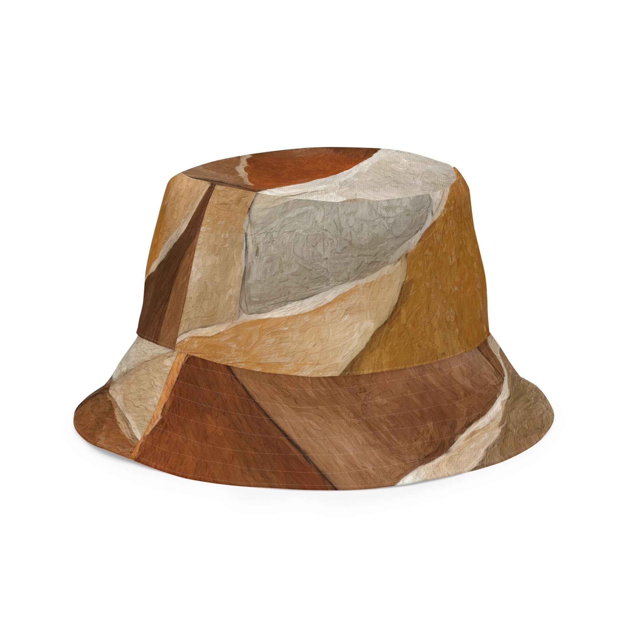 Reversible Bucket Hat – Abstract Stone Pattern | Stylish Summer Streetwear