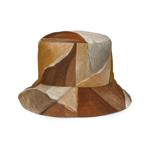 Reversible Bucket Hat – Abstract Stone Pattern | Stylish Summer Streetwear