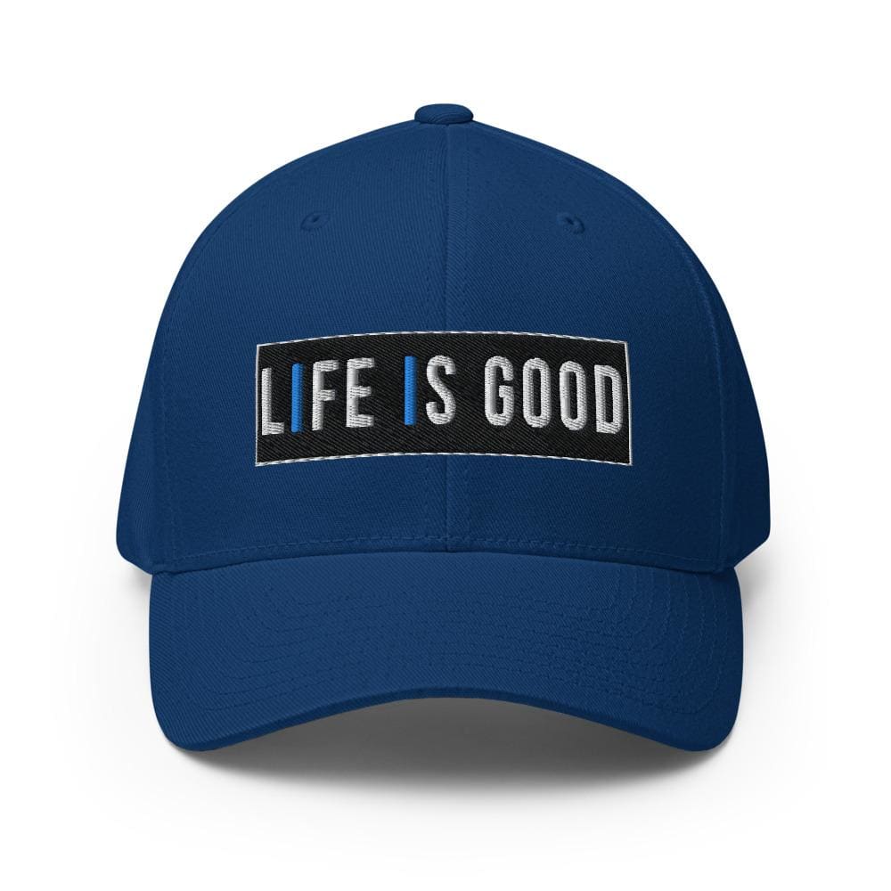 Embroidered Baseball Cap - Adjustable - Life is Good Print