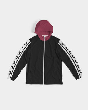 Mens Lightweight Windbreaker Jacket with Hood and Zipper Closure -