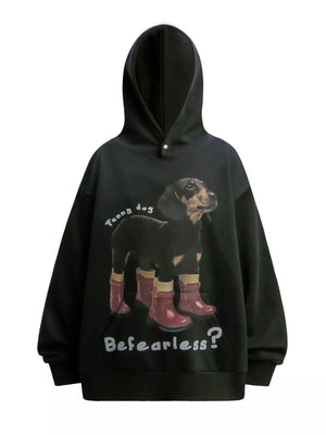 Men's Dog Graphic Long Sleeve Hoodie