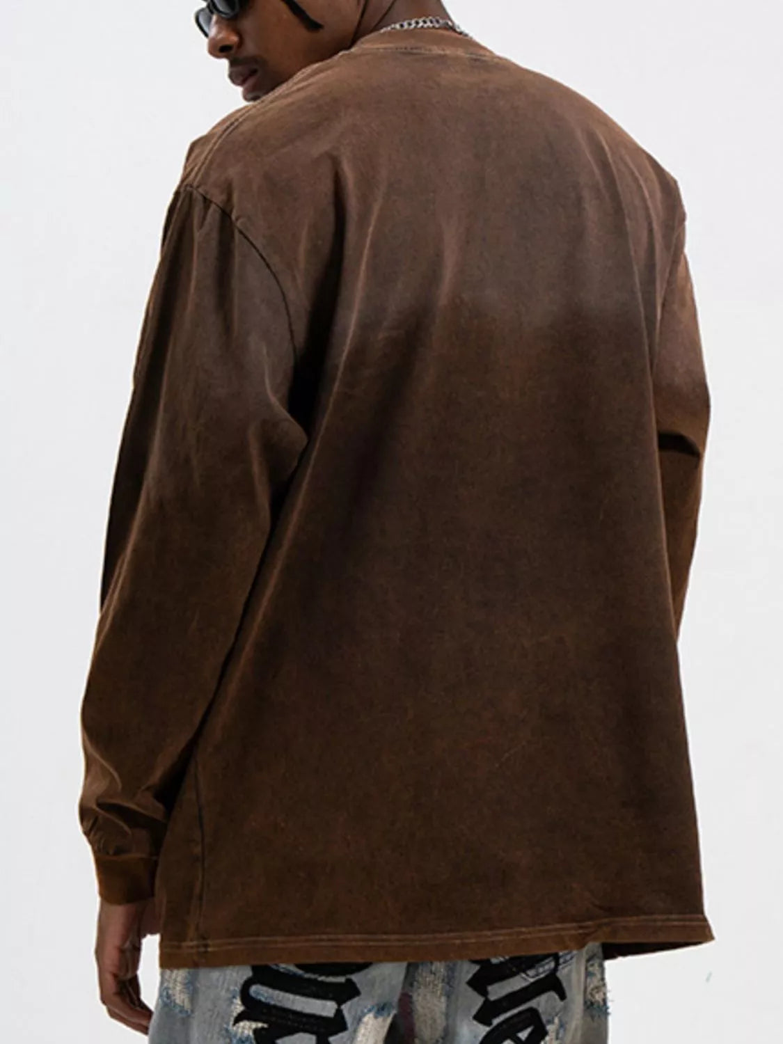 Men's Graphic Round Neck Long Sleeve T-Shirt