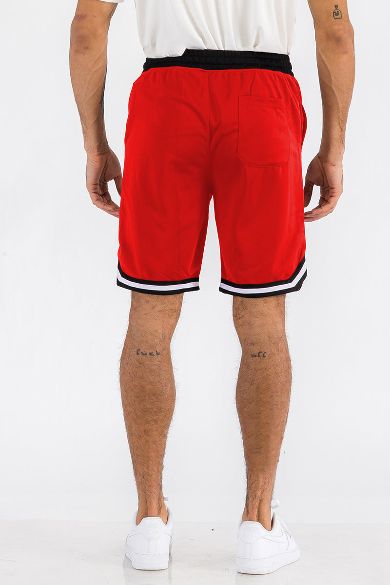 Mens Striped Basketball Active Shorts