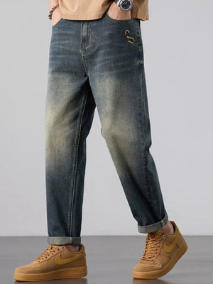 Men's Wash Straight Leg Jeans