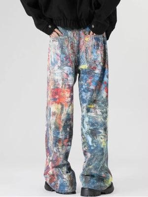 Men's Full Size Wide Leg Jeans Plus Size