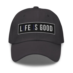 Embroidered Baseball Cap - Adjustable - Life is Good Print