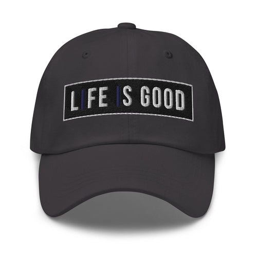 Embroidered Baseball Cap - Adjustable - Life is Good Print