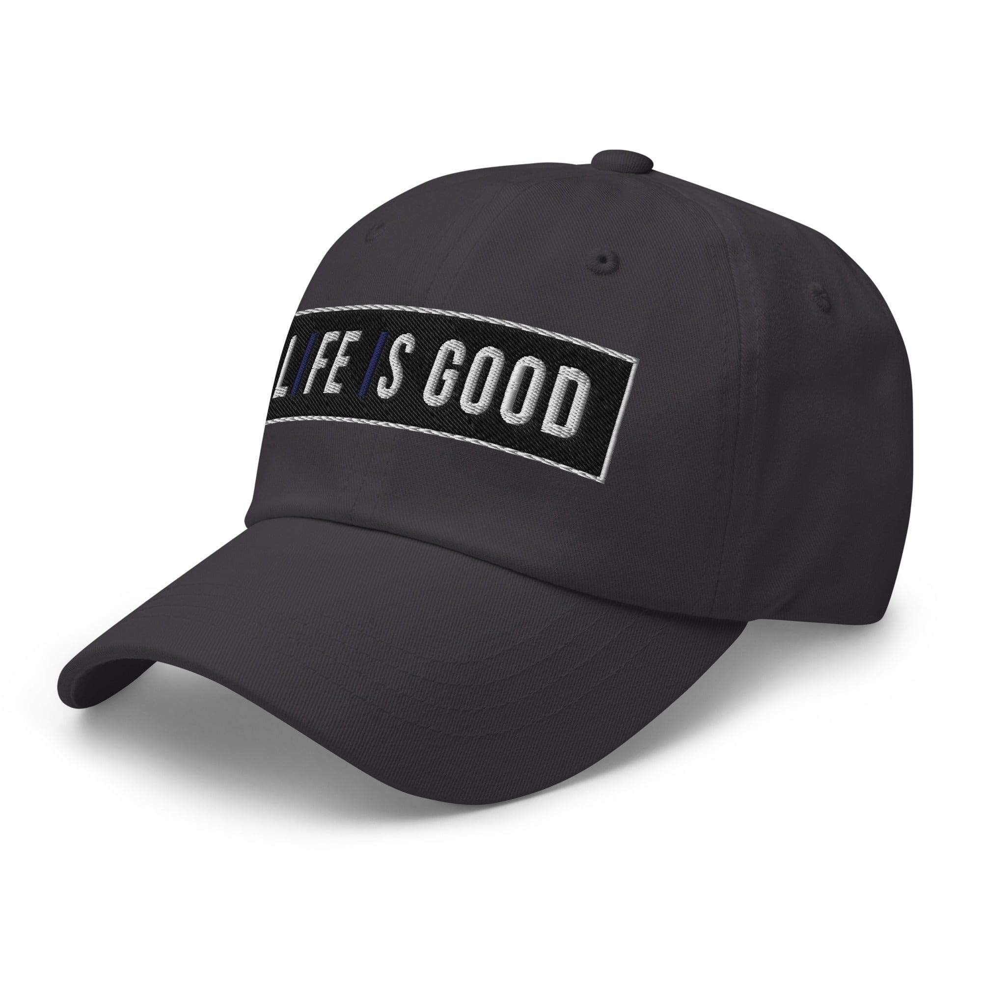 Embroidered Baseball Cap - Adjustable - Life is Good Print