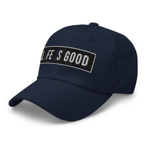 Embroidered Baseball Cap - Adjustable - Life is Good Print