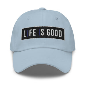 Embroidered Baseball Cap - Adjustable - Life is Good Print