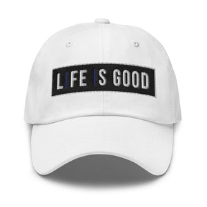 Embroidered Baseball Cap - Adjustable - Life is Good Print