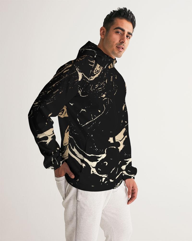 Mens Lightweight Windbreaker Jacket with Hood and Zipper Closure