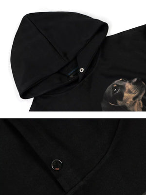 Men's Dog Graphic Long Sleeve Hoodie