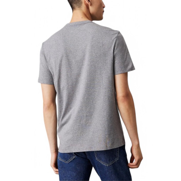 Calvin Klein Jeans Logo Graphic T-Shirt for Men – Classic Grey Crewneck Tee, Casual Designer Style