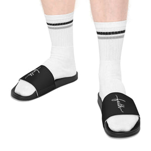 Mens Black Slide Sandals - Faith Christian Inspiration