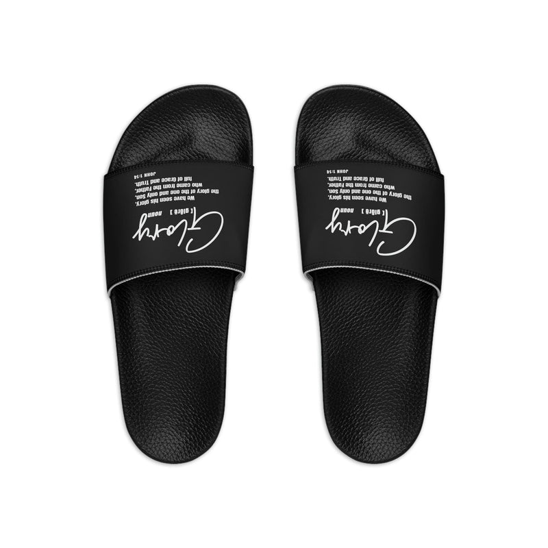 Mens Black Slide Sandals - Glory Christian Inspiration