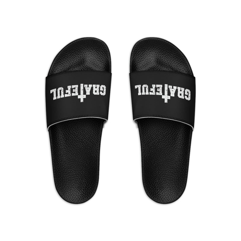 Men's  Grateful  Black Slides