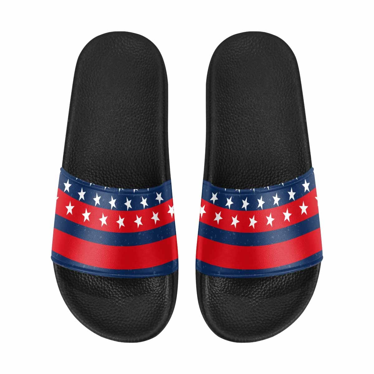 Mens Slide Sandals - Stars and Stripes Print