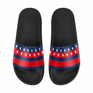Mens Slide Sandals - Stars and Stripes Print