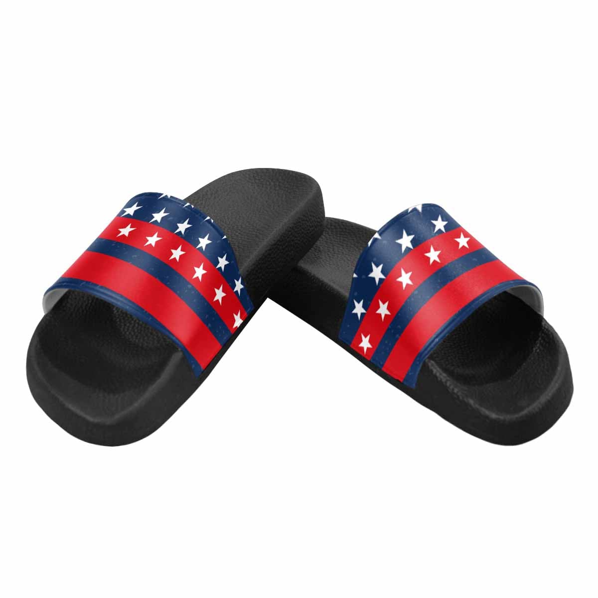 Mens Slide Sandals - Stars and Stripes Print