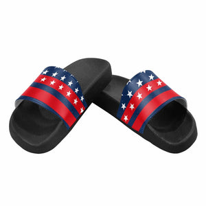 Mens Slide Sandals - Stars and Stripes Print