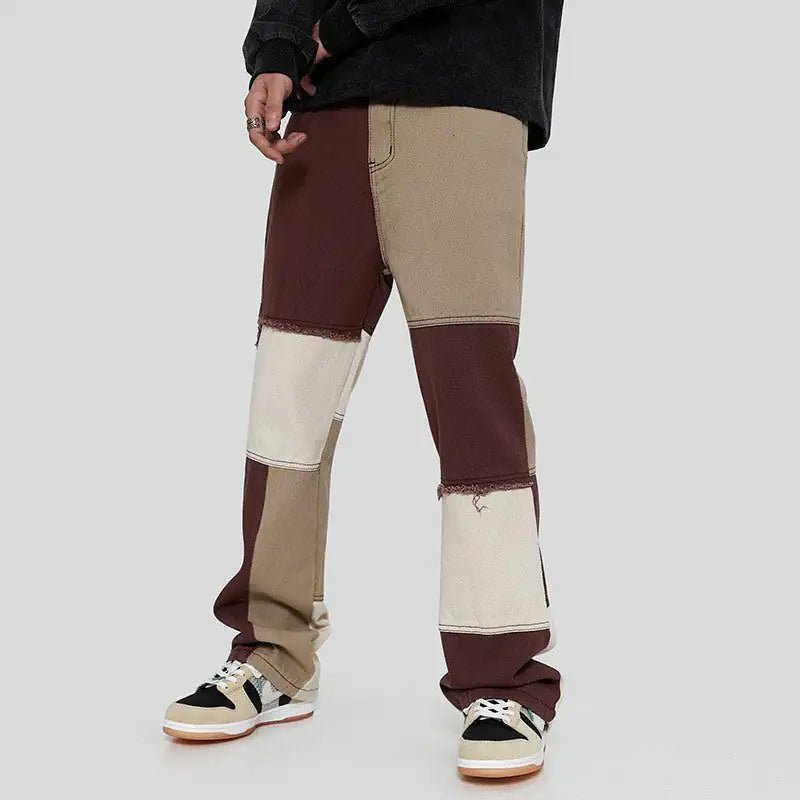 Vintage Colorblock Street Jeans
